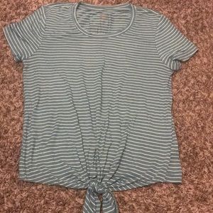 Light green stripped top